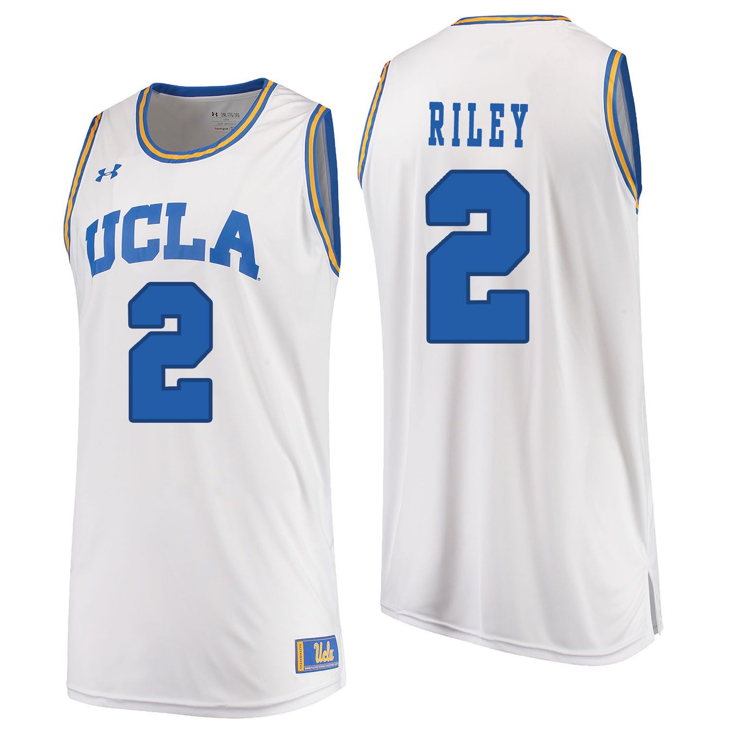 Men UCLA UA 2 Riley White Customized NCAA Jerseys